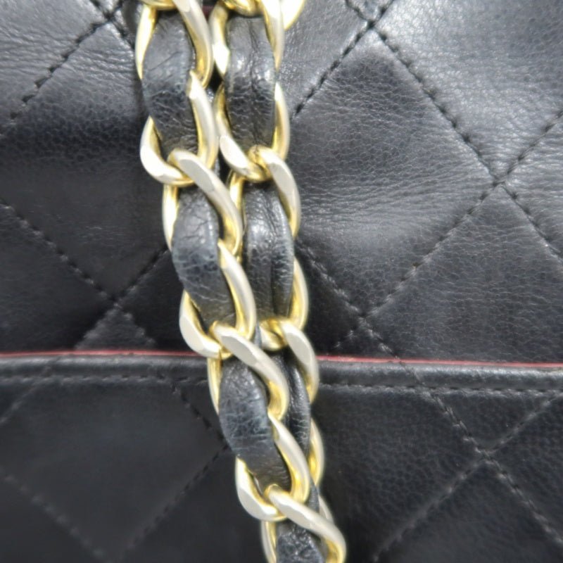 CHANEL Classic Flap Matelasse Shoulder Bag, Black Lambskin, Gold-Tone Hardware