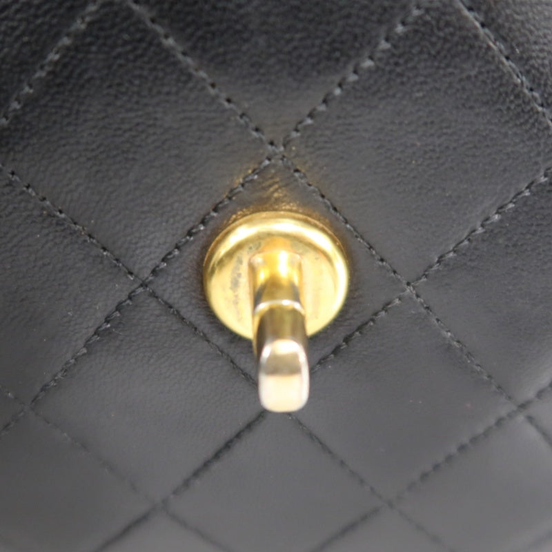 CHANEL Classic Flap Matelasse Shoulder Bag, Black Lambskin, Gold-Tone Hardware