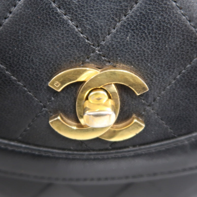 CHANEL Classic Flap Matelasse Shoulder Bag, Black Lambskin, Gold-Tone Hardware