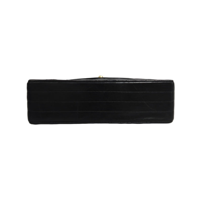 CHANEL Classic Flap Matelasse Shoulder Bag, Black Lambskin, Gold-Tone Hardware