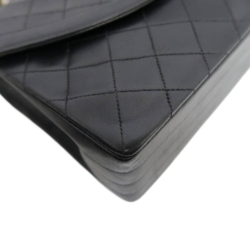 CHANEL Classic Flap Matelasse Shoulder Bag, Black Lambskin, Gold-Tone Hardware