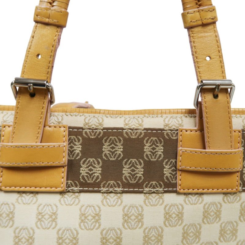 LOEWE Tote Bag, Canvas, Beige, Beige Monogram, Canvas Tote Shoulder Bag