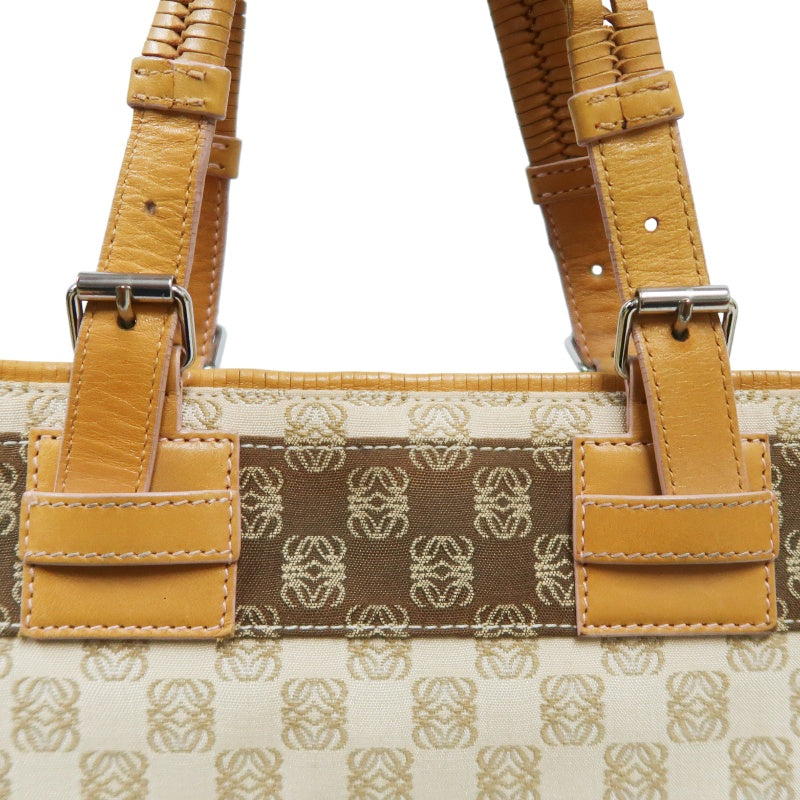 LOEWE Tote Bag, Canvas, Beige, Beige Monogram, Canvas Tote Shoulder Bag