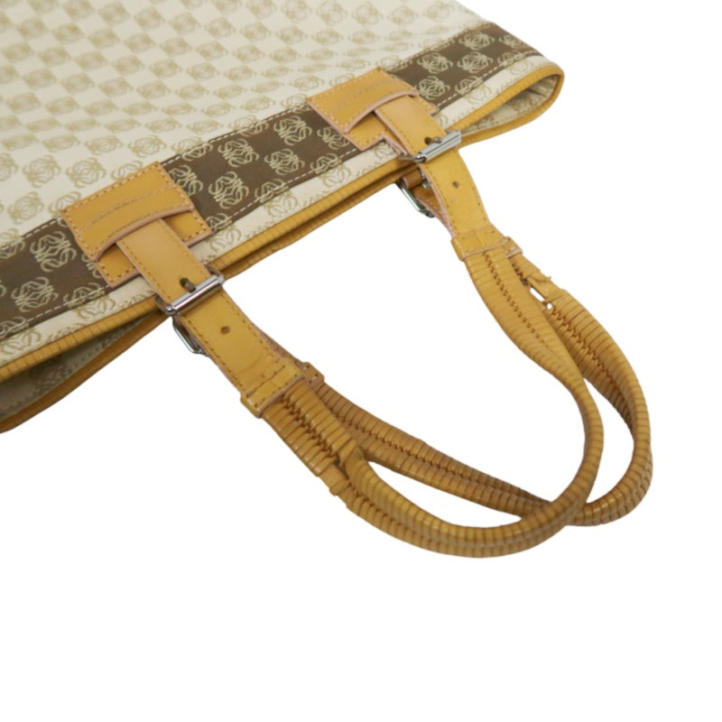 LOEWE Tote Bag, Canvas, Beige, Beige Monogram, Canvas Tote Shoulder Bag