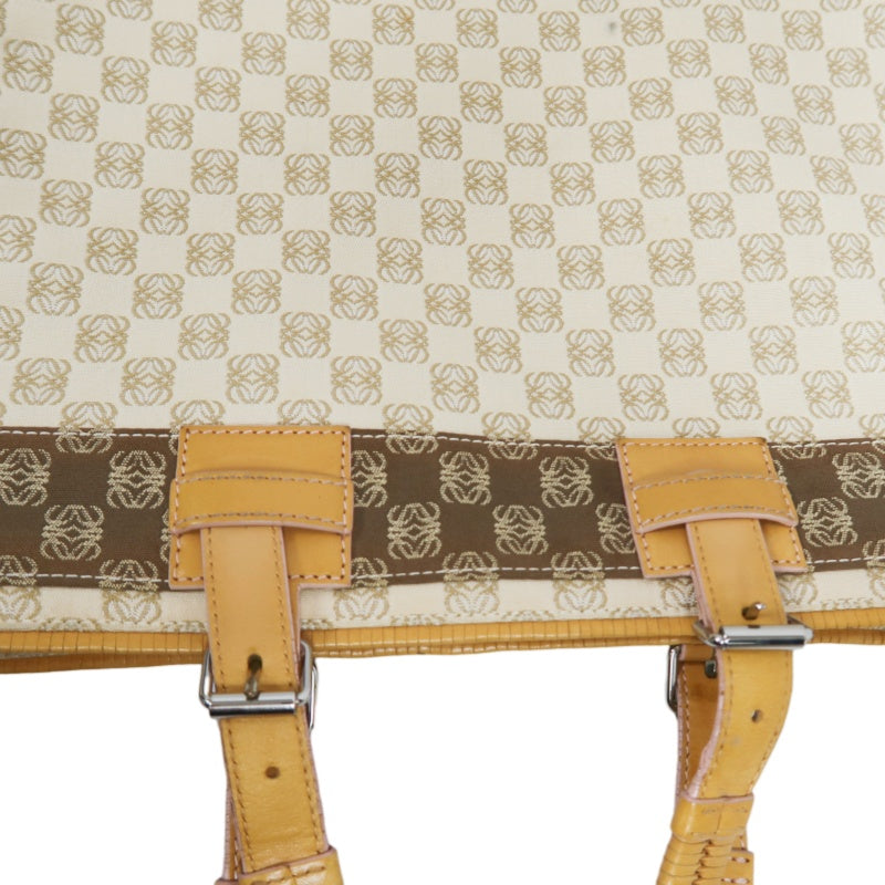 LOEWE Tote Bag, Canvas, Beige, Beige Monogram, Canvas Tote Shoulder Bag