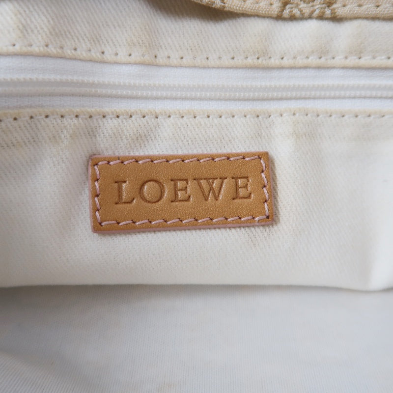 LOEWE Tote Bag, Canvas, Beige, Beige Monogram, Canvas Tote Shoulder Bag