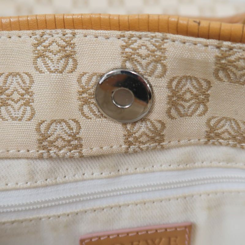 LOEWE Tote Bag, Canvas, Beige, Beige Monogram, Canvas Tote Shoulder Bag