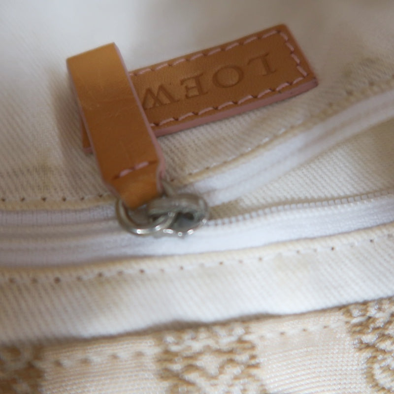 LOEWE Tote Bag, Canvas, Beige, Beige Monogram, Canvas Tote Shoulder Bag