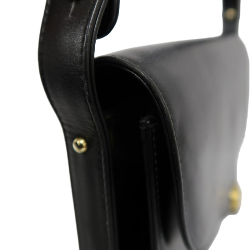 CELINE Shoulder Bag, Leather, Black, Gold‑toned Hardware