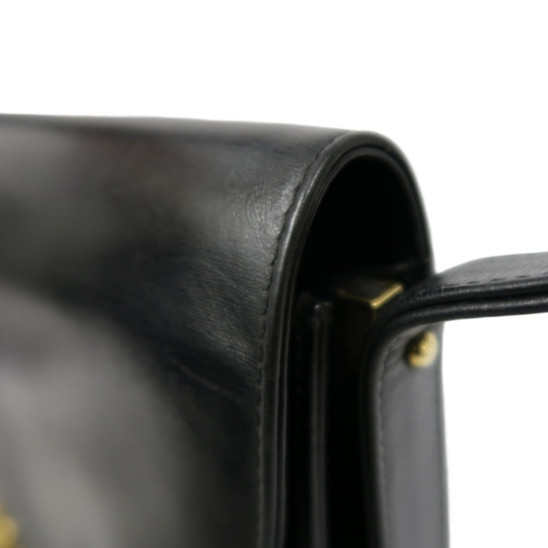 CELINE Shoulder Bag, Leather, Black, Gold‑toned Hardware