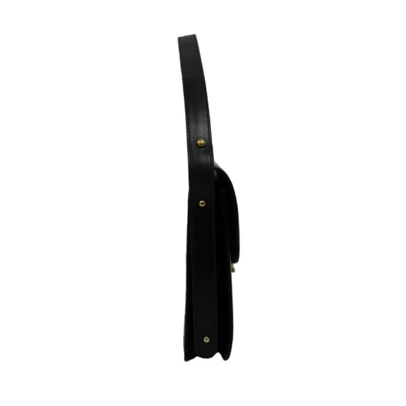 CELINE Shoulder Bag, Leather, Black, Gold‑toned Hardware