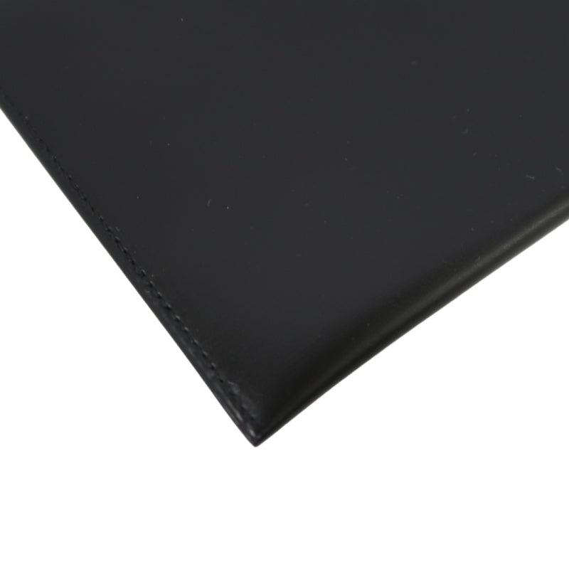 HERMES Enveloppe Trio Wallet Calfskin Black with Box