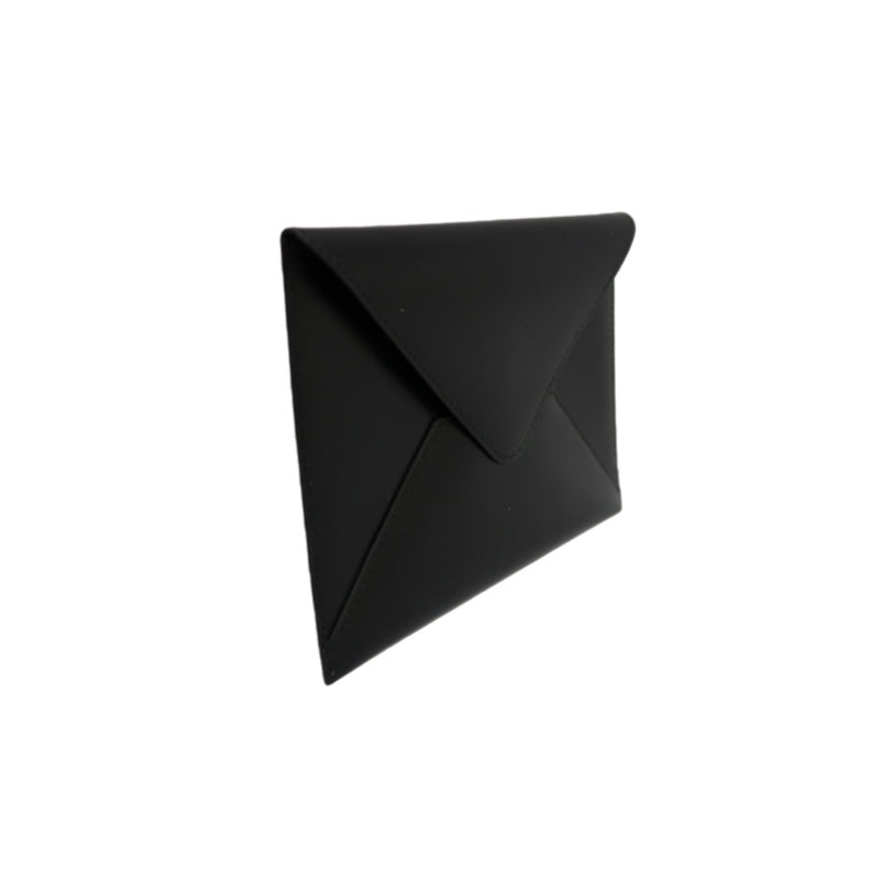 HERMES Enveloppe Trio Wallet Calfskin Black with Box