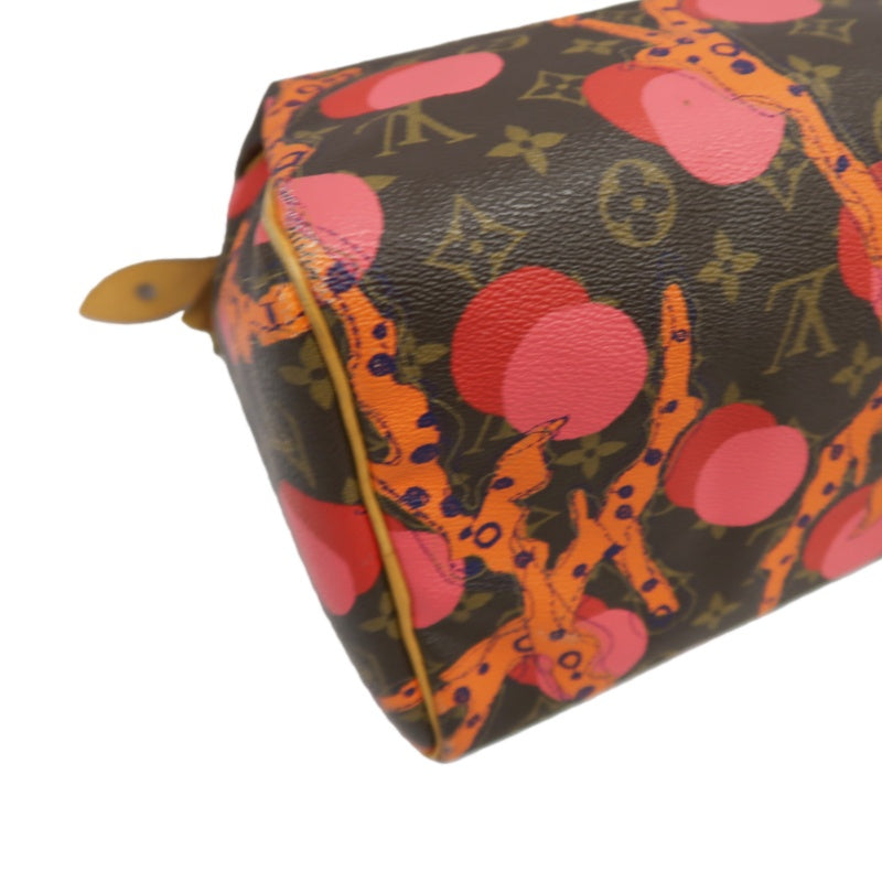 LOUIS VUITTON Vuitton Speedy 30 Ramage Coral Monogram Handbag Brown With 2 Padlocks and Keys LV PVC Monogram Red Coral Boston 30 Handbag