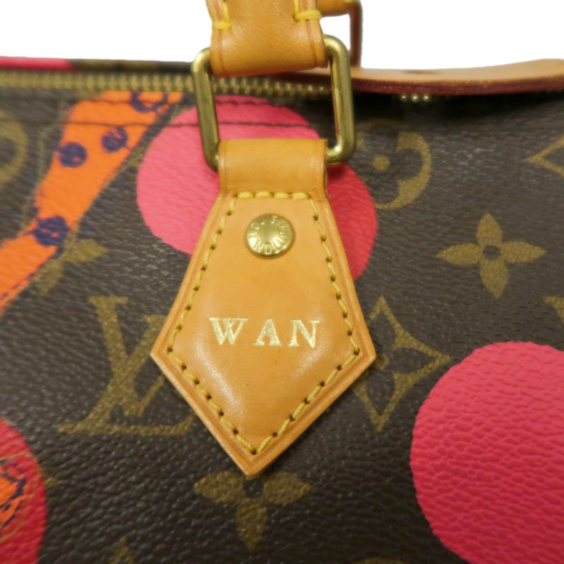 LOUIS VUITTON Vuitton Speedy 30 Ramage Coral Monogram Handbag Brown With 2 Padlocks and Keys LV PVC Monogram Red Coral Boston 30 Handbag