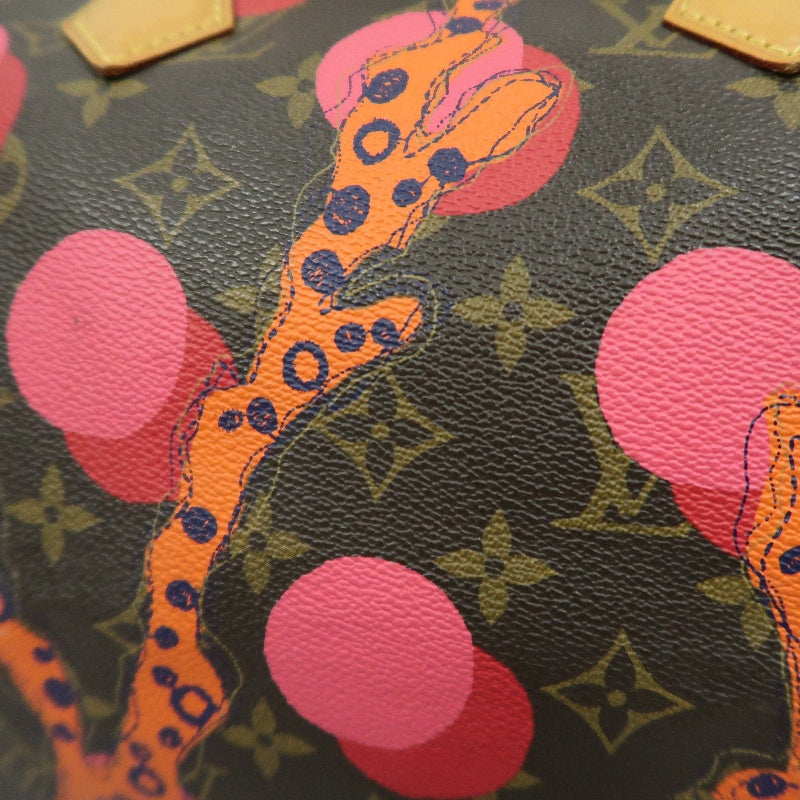 LOUIS VUITTON Vuitton Speedy 30 Ramage Coral Monogram Handbag Brown With 2 Padlocks and Keys LV PVC Monogram Red Coral Boston 30 Handbag