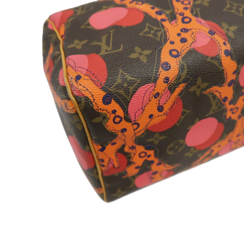 LOUIS VUITTON Vuitton Speedy 30 Ramage Coral Monogram Handbag Brown With 2 Padlocks and Keys LV PVC Monogram Red Coral Boston 30 Handbag