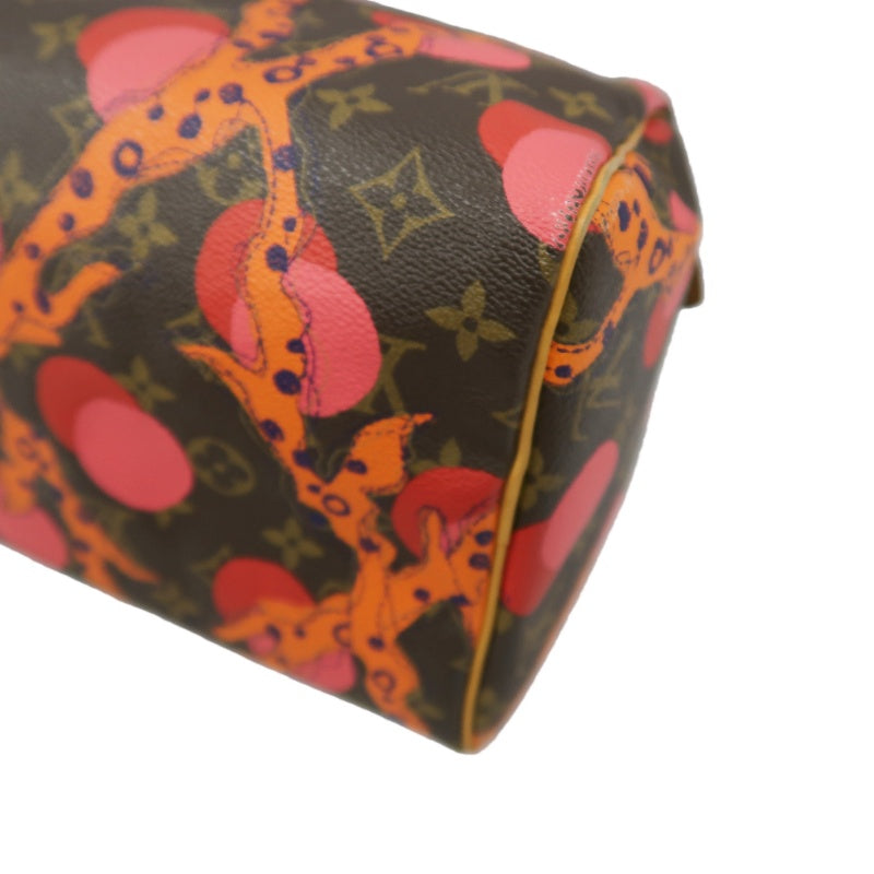 LOUIS VUITTON Vuitton Speedy 30 Ramage Coral Monogram Handbag Brown With 2 Padlocks and Keys LV PVC Monogram Red Coral Boston 30 Handbag