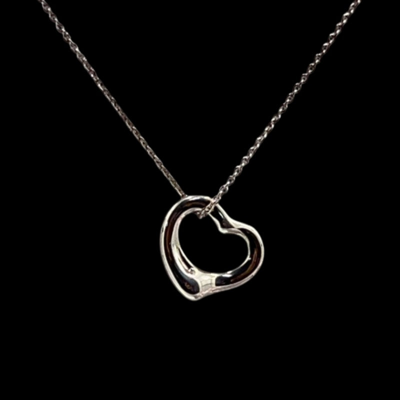 TIFFANY & Co. SV925 silver Open Heart necklace, like new