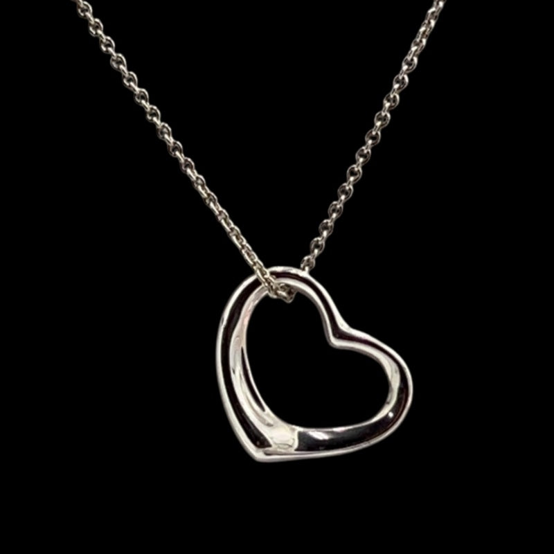 TIFFANY & Co. SV925 silver Open Heart necklace