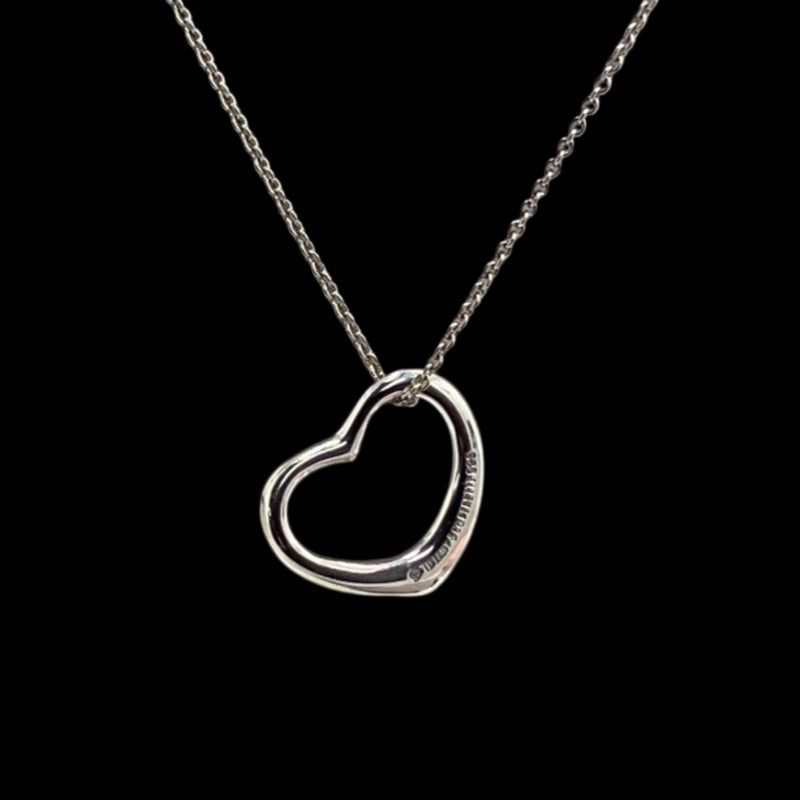 TIFFANY & Co. SV925 silver Open Heart necklace