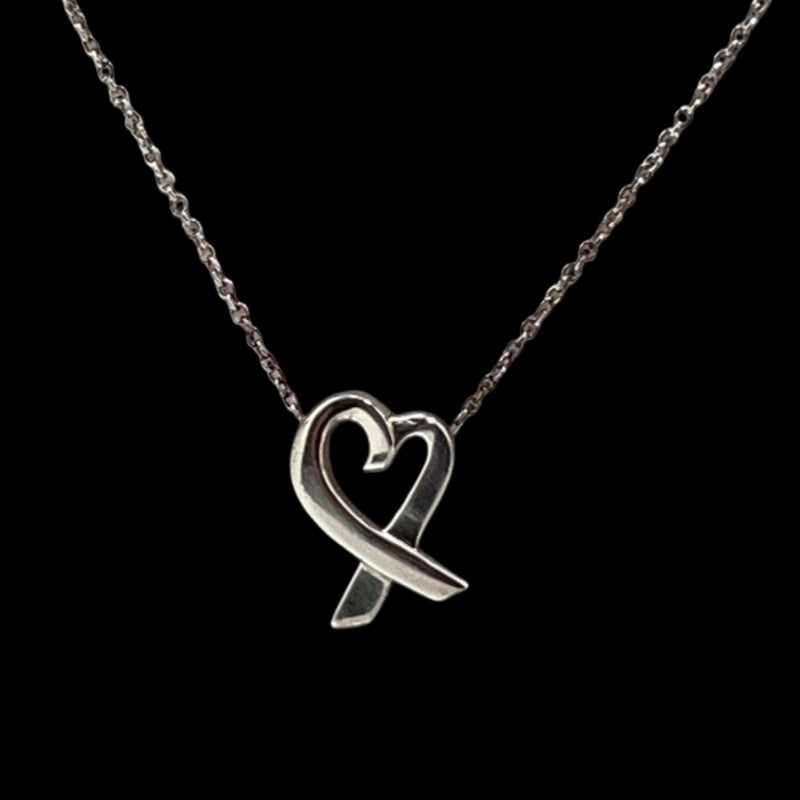 TIFFANY & Co. SV925 silver Open Heart necklace
