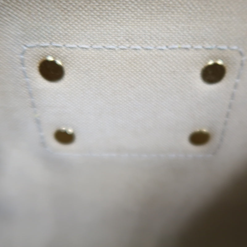 Louis Vuitton Eva Damier Azur Shoulder Bag, White with Gold Hardware, Includes Strap, PVC Material