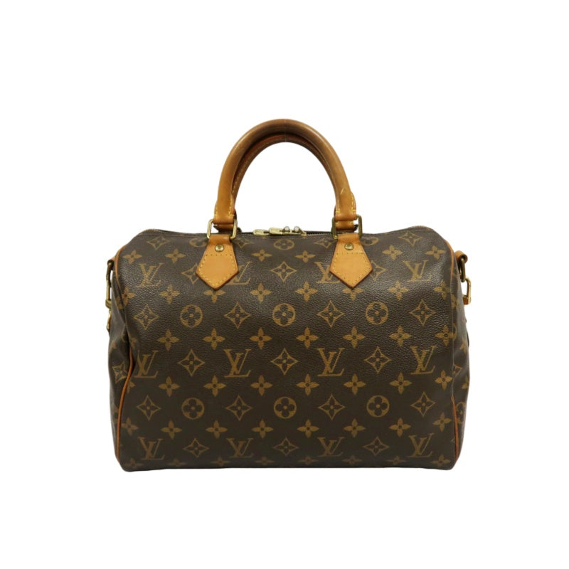 LOUIS VUITTON Speedy 30 Monogram Canvas Shoulder Bag Brown