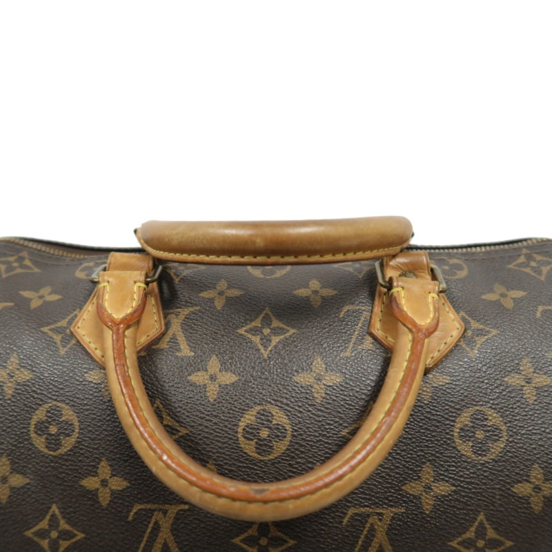 LOUIS VUITTON Speedy 30 Monogram Canvas Shoulder Bag Brown
