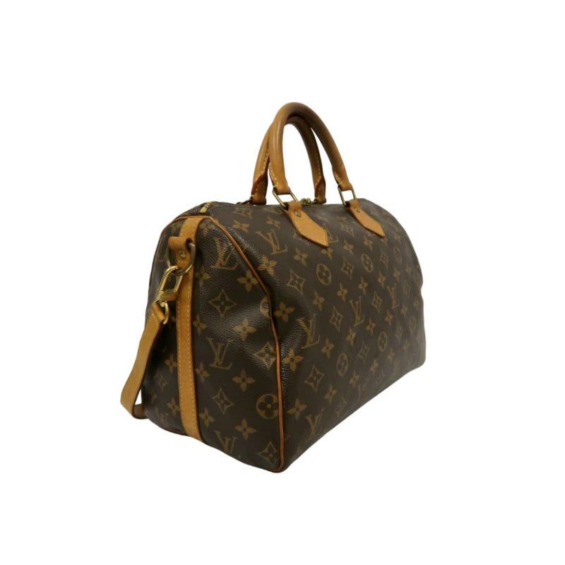 LOUIS VUITTON Speedy 30 Monogram Canvas Shoulder Bag Brown