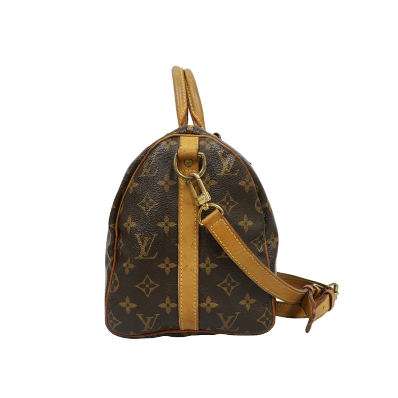 LOUIS VUITTON Speedy 30 Monogram Canvas Shoulder Bag Brown