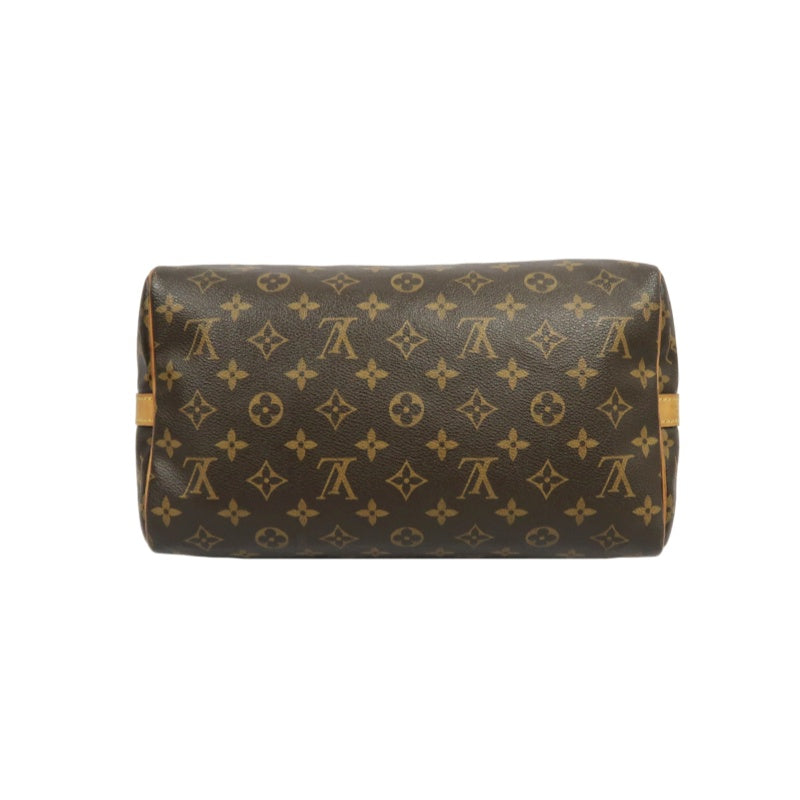 LOUIS VUITTON Speedy 30 Monogram Canvas Shoulder Bag Brown