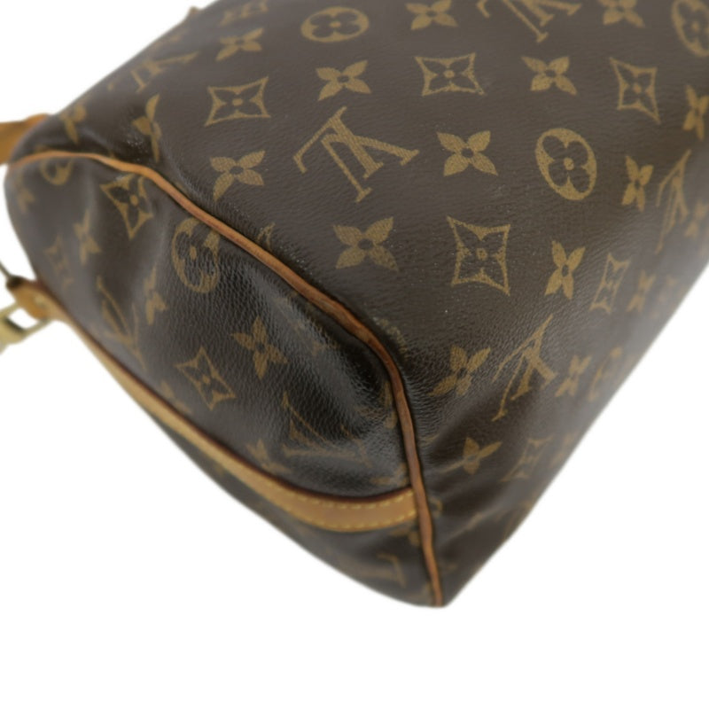 LOUIS VUITTON Speedy 30 Monogram Canvas Shoulder Bag Brown