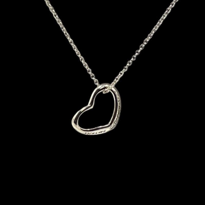TIFFANY 925 sterling silver necklace, open heart design