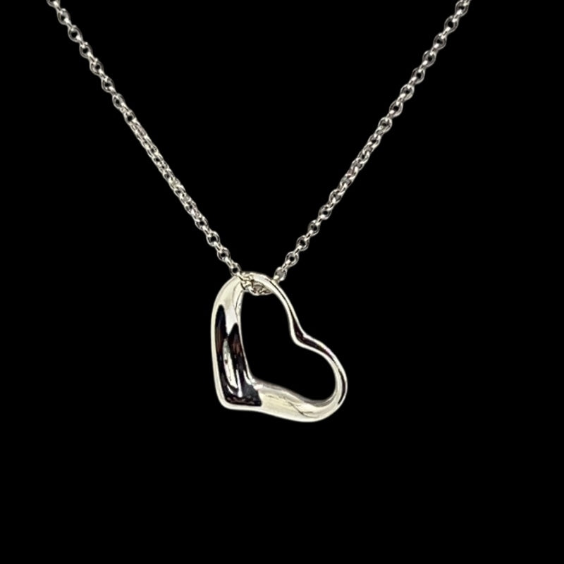 TIFFANY 925 sterling silver necklace, open heart design