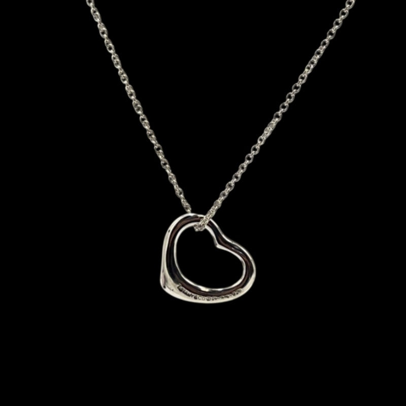TIFFANY & Co. Open Heart Medium Pendant Necklace in Sterling Silver 925