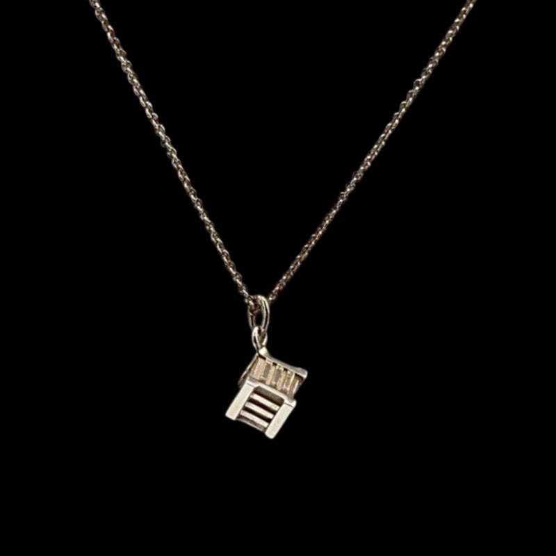 TIFFANY Sterling Silver 925 Roman Pendant Necklace