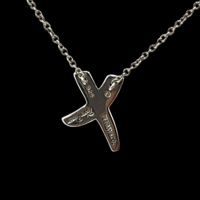 TIFFANY & Co. SV925 silver Roman numeral X (Kiss) necklace
