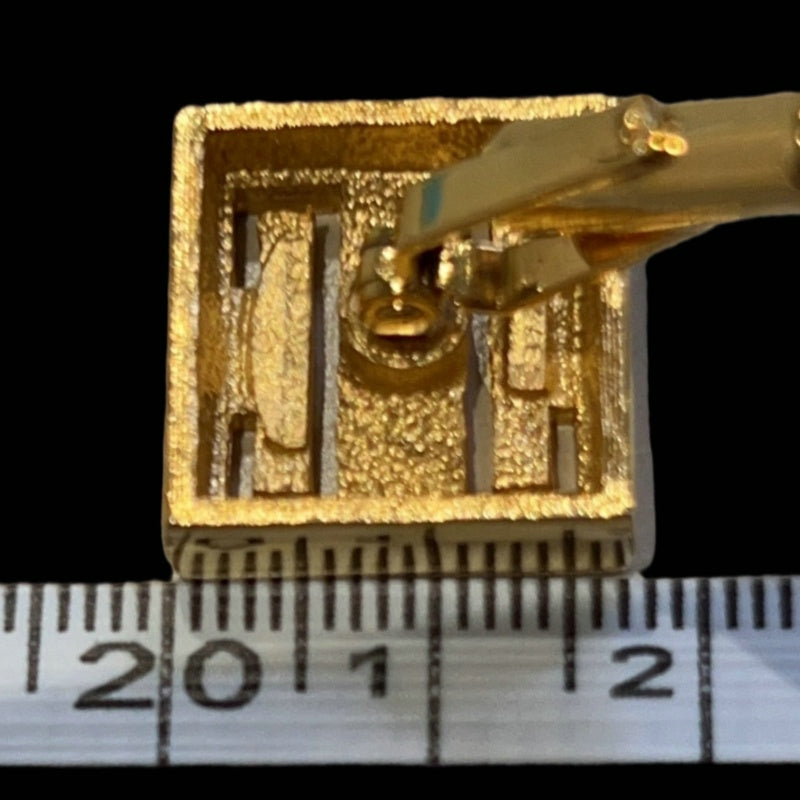 GIVENCHY gold plated cufflinks with logo, with box