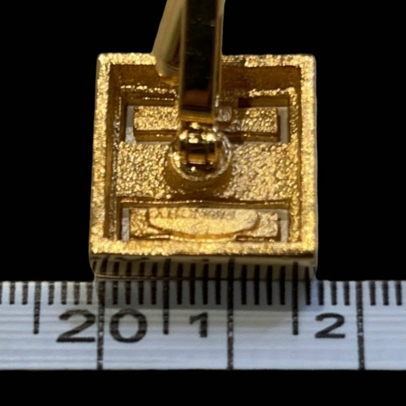 GIVENCHY gold plated cufflinks with logo, with box
