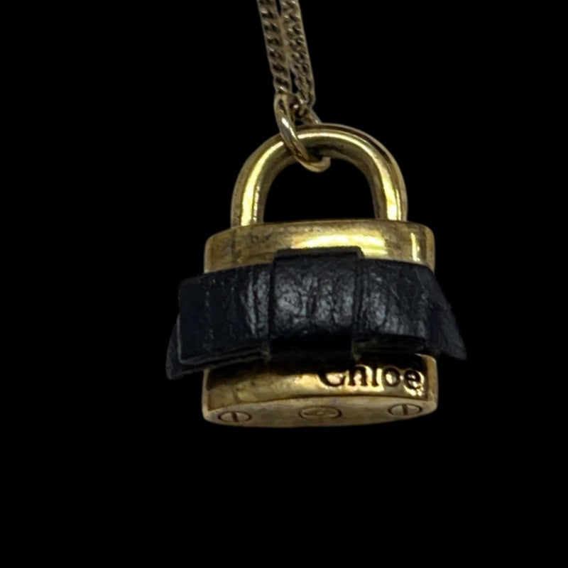 CHLOE Black Key Design Necklace, With Box And Storage Bag