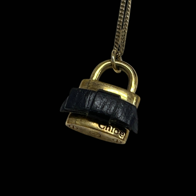CHLOE Black Key Design Necklace, With Box And Storage Bag