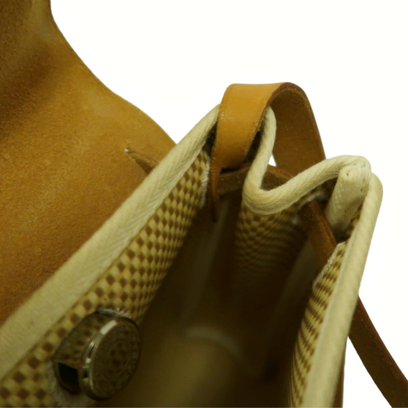 HERMES  Herbag TPM Shoulder Bag, Beige Canvas, Includes Extra Black Bag