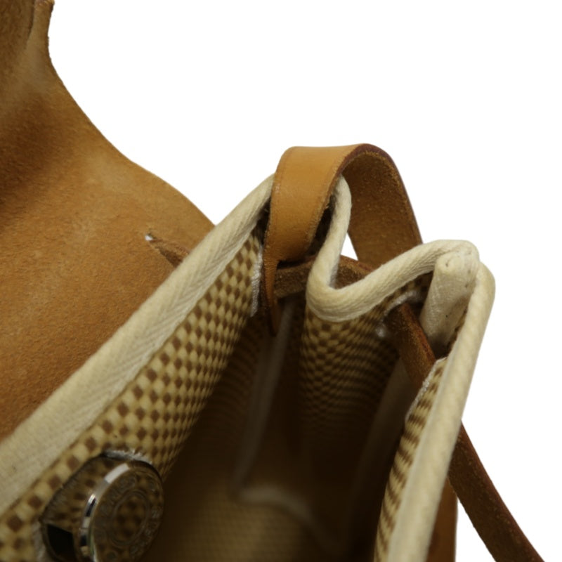 HERMES  Herbag TPM Shoulder Bag, Beige Canvas, Includes Extra Black Bag