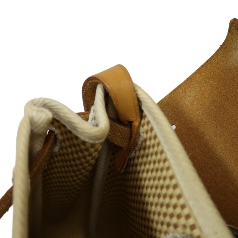HERMES  Herbag TPM Shoulder Bag, Beige Canvas, Includes Extra Black Bag
