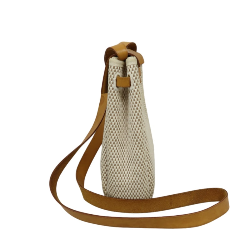 HERMES  Herbag TPM Shoulder Bag, Beige Canvas, Includes Extra Black Bag