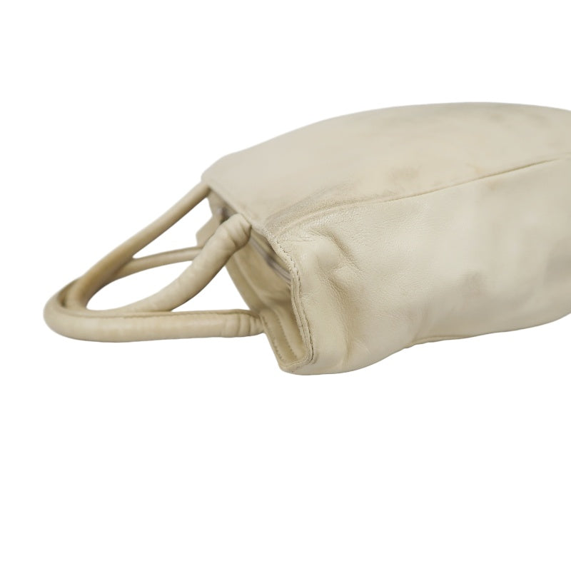 PRADA handbag leather beige cowhide tote bag