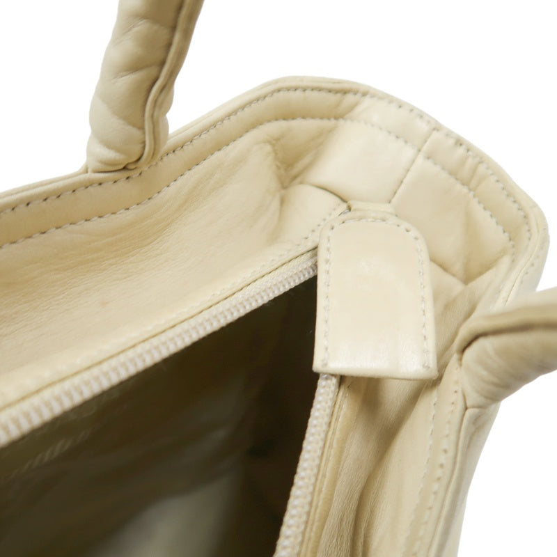 PRADA handbag leather beige cowhide tote bag