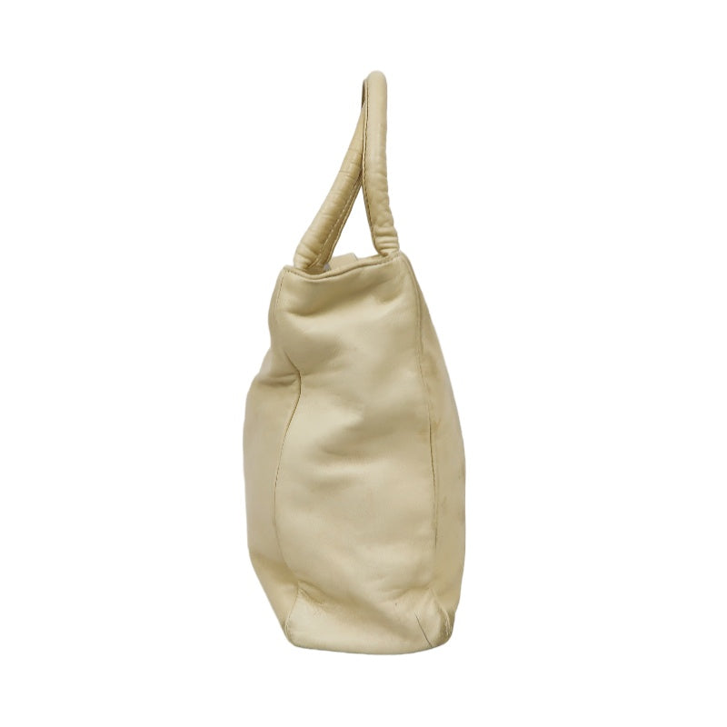 PRADA handbag leather beige cowhide tote bag