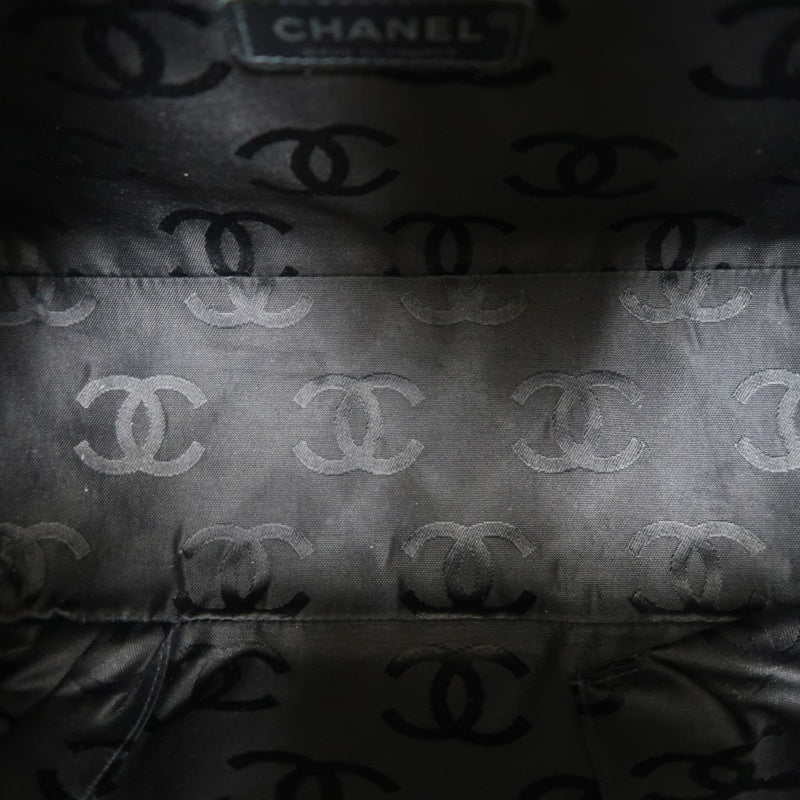 CHANEL Cambon Shoulder Bag Lambskin Beige Silver Hardware With Guarantee Card